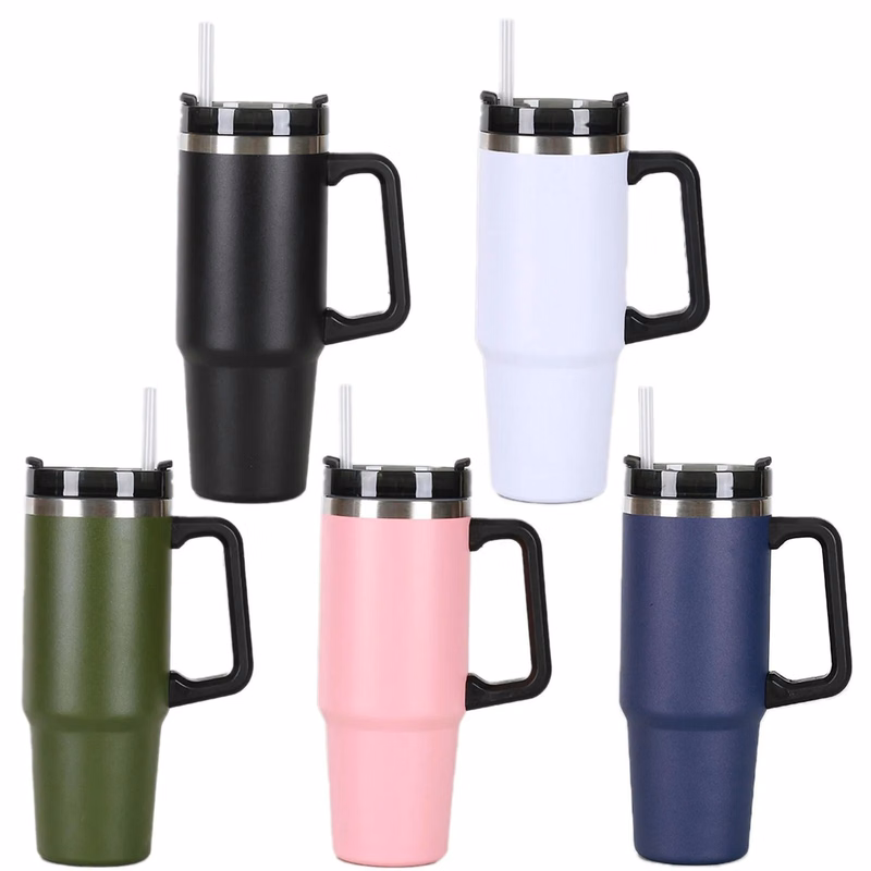 30oz.Tumbler With Handle Straw Lid