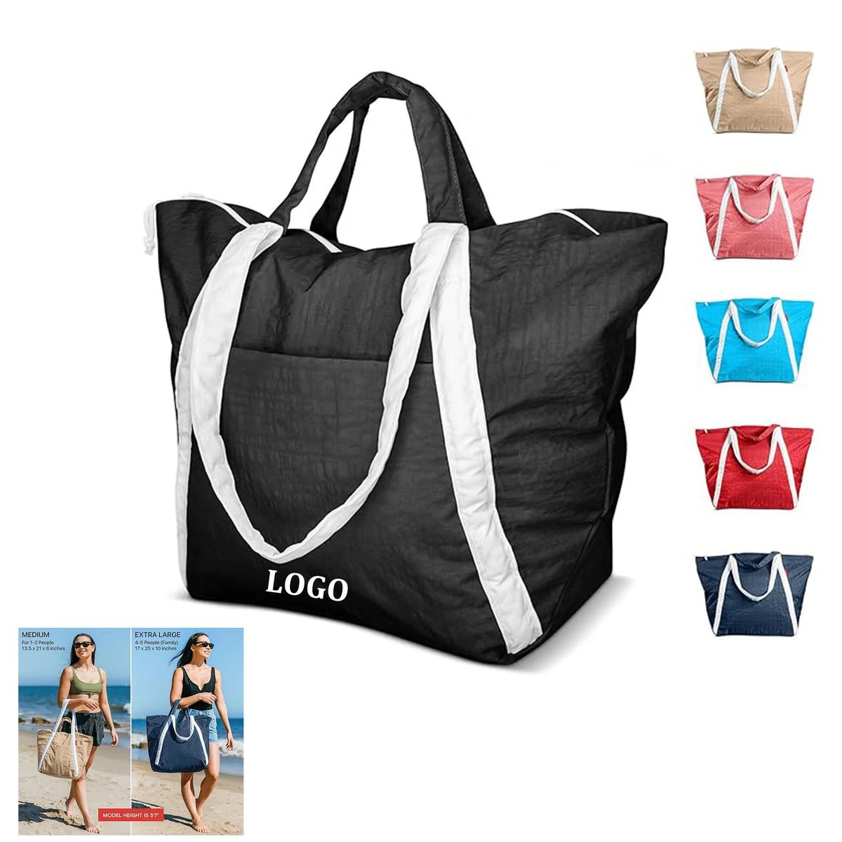 Beach Bags, custom tote bag with logo imprint 1