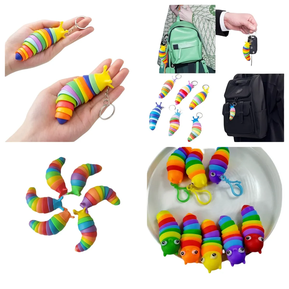 fidget slug keychain toys 1