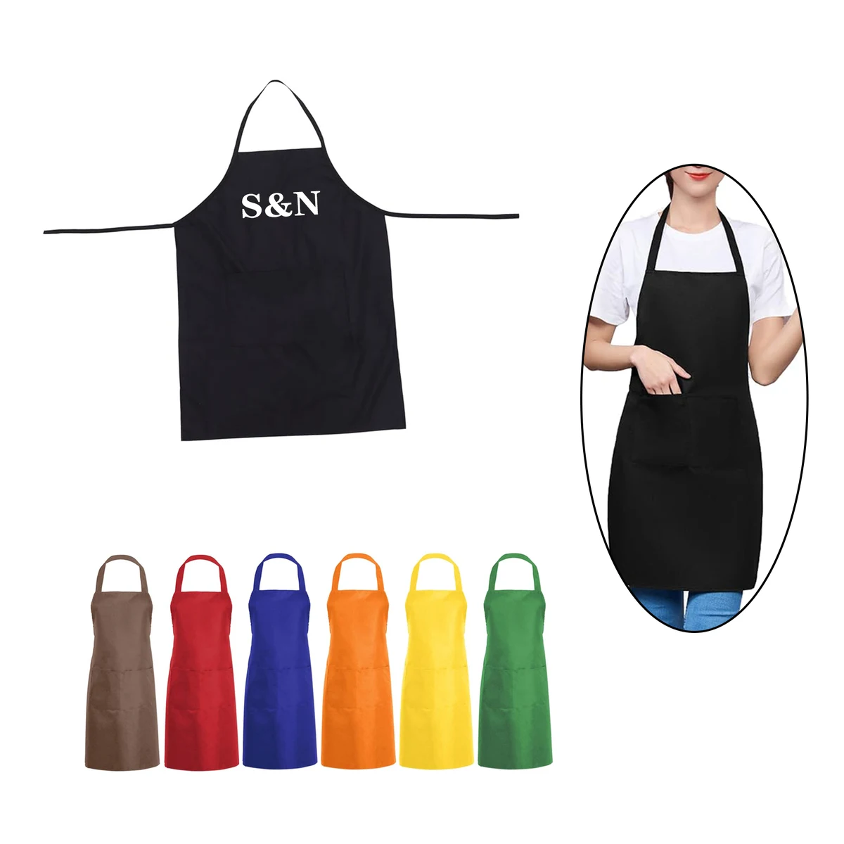 Kitchen Cooking Service Apron Polyester 1
