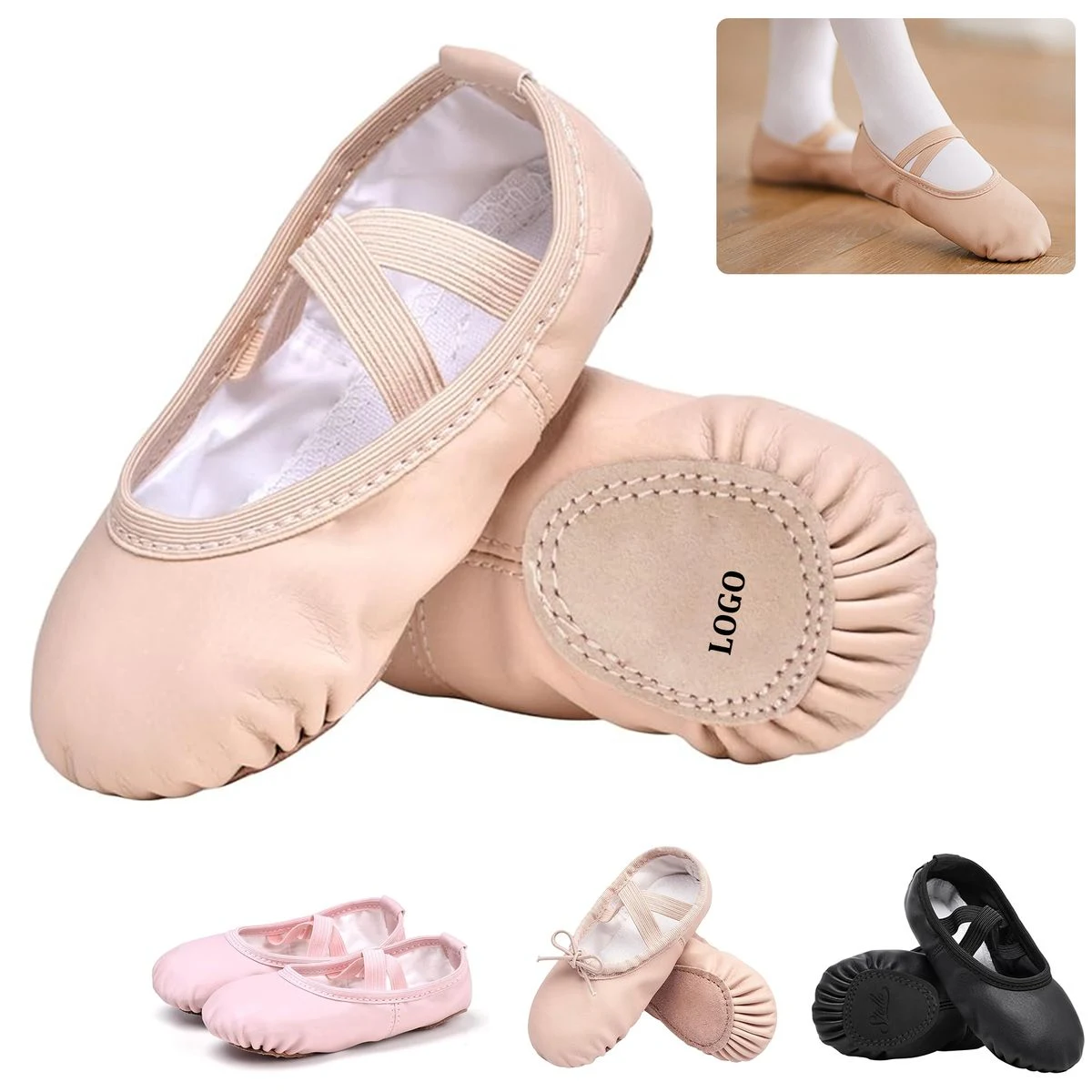 Soft Leather Children's Dance Shoes 1