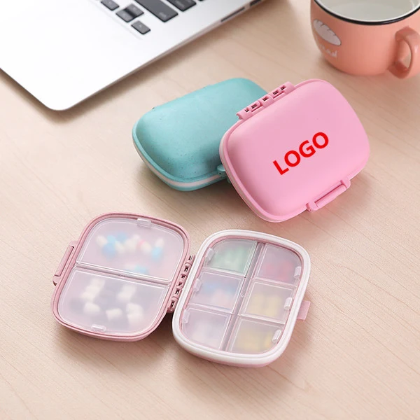 8 compartments portable sealed pill box 1