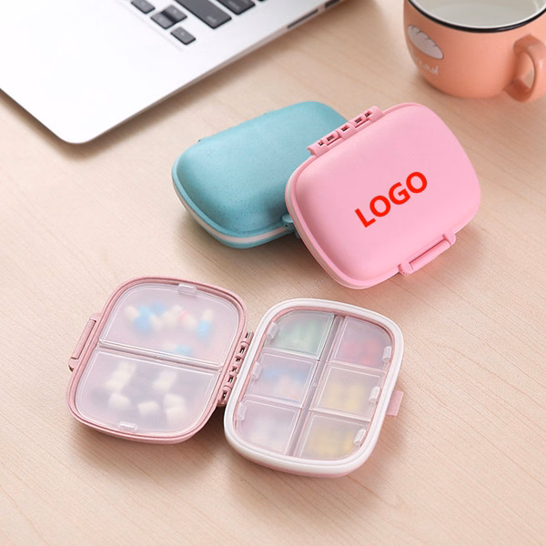 8 compartments portable sealed pill box
