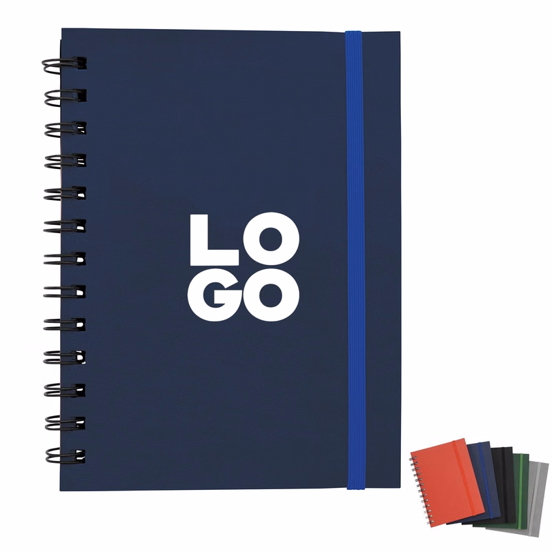 Pu Leather Cover Spiral Notebook