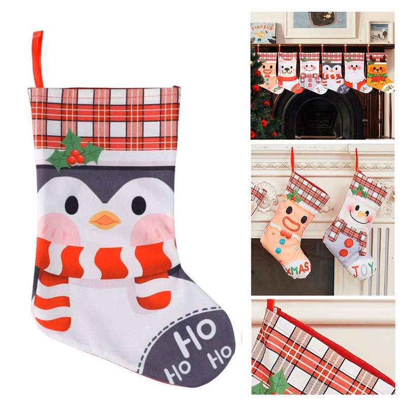 Brushed Fabric Christmas Gift Stocking
