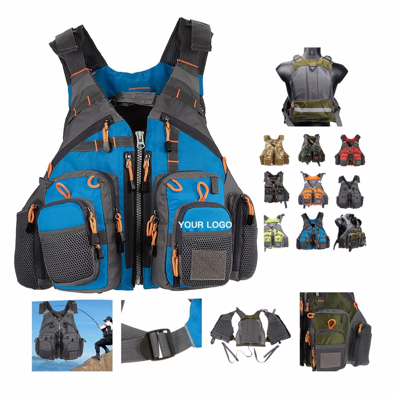 Adjustable Multi Pocket Life Vest for Water Safety