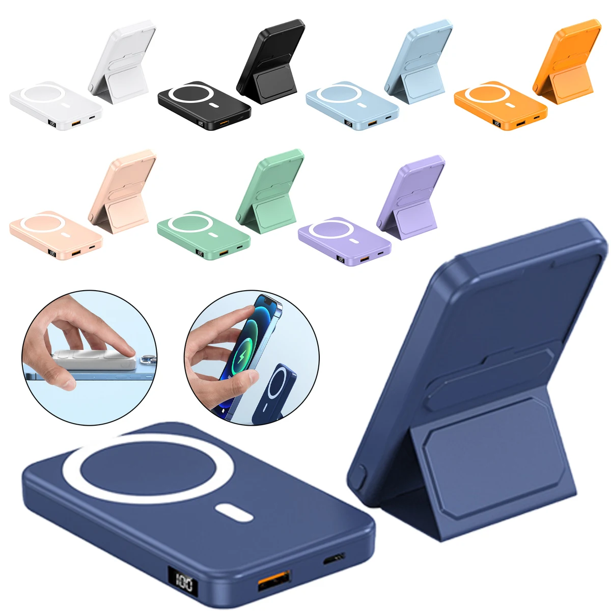 Foldable 10000mAh Wireless Portable Charger 1