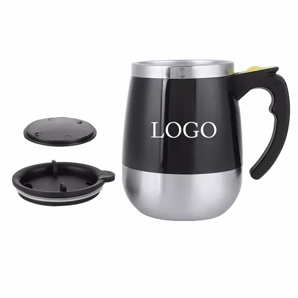 Self Stirring Mug for Commutes, Fitness and Travel