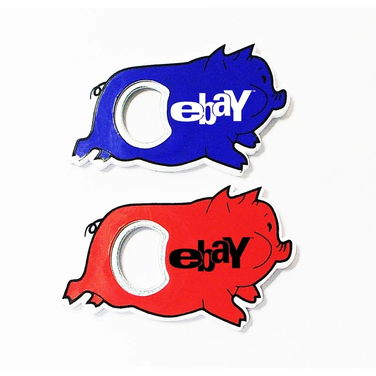 Jumbo size pig shape magnetic bottle opener 1