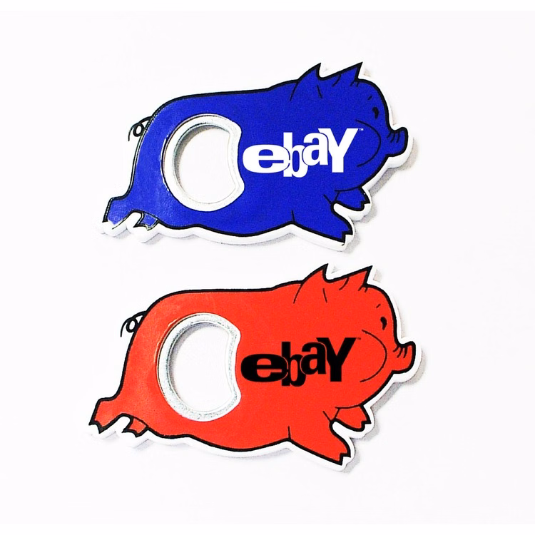 Jumbo size pig shape magnetic bottle opener
