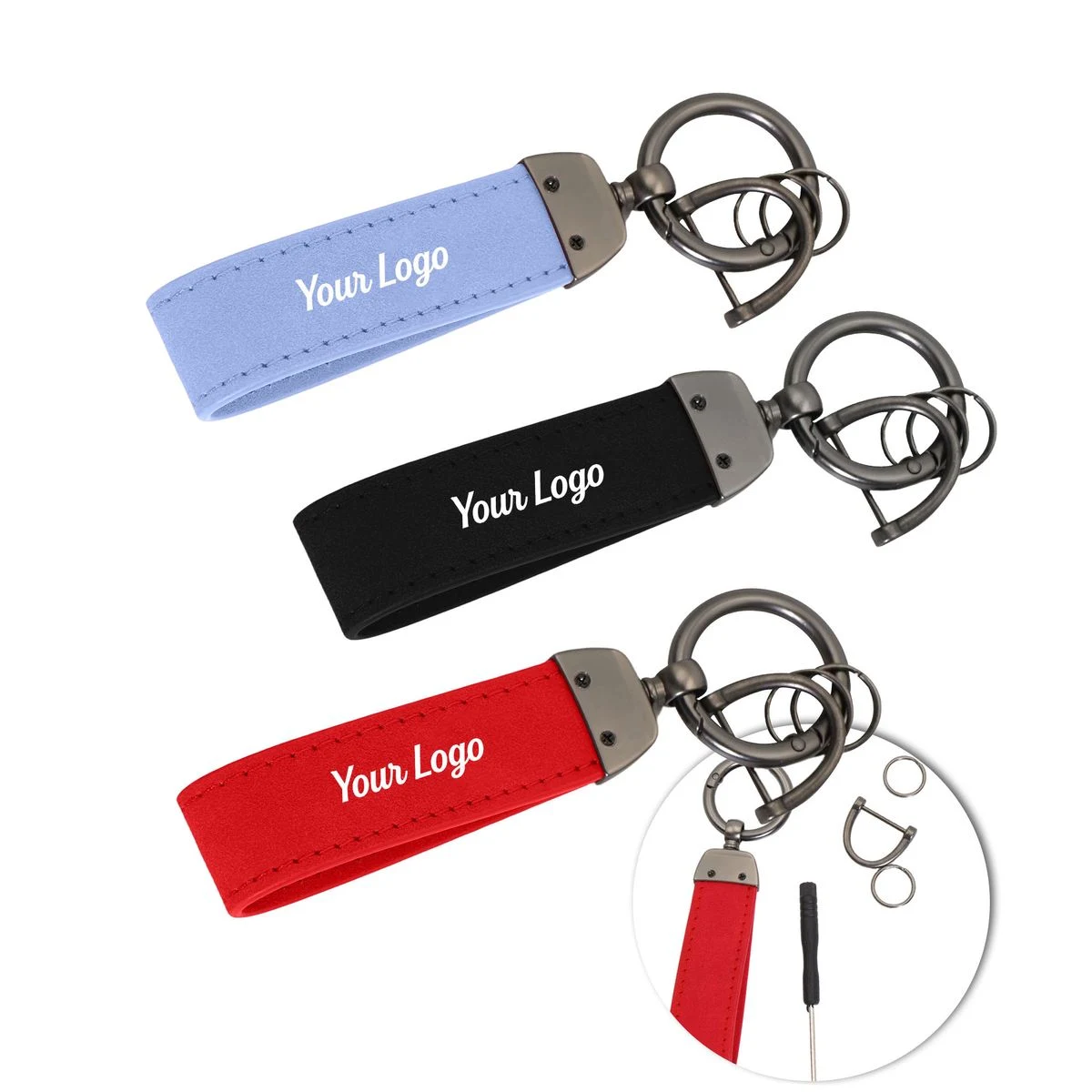 Lightweight Suede Wristlet Keychain 1