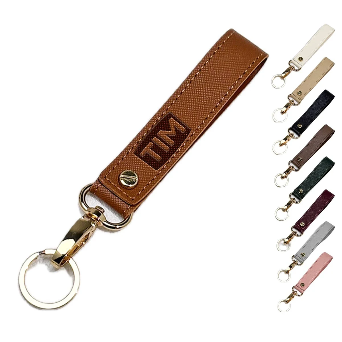 PU Leather Wristlet Keychain 1