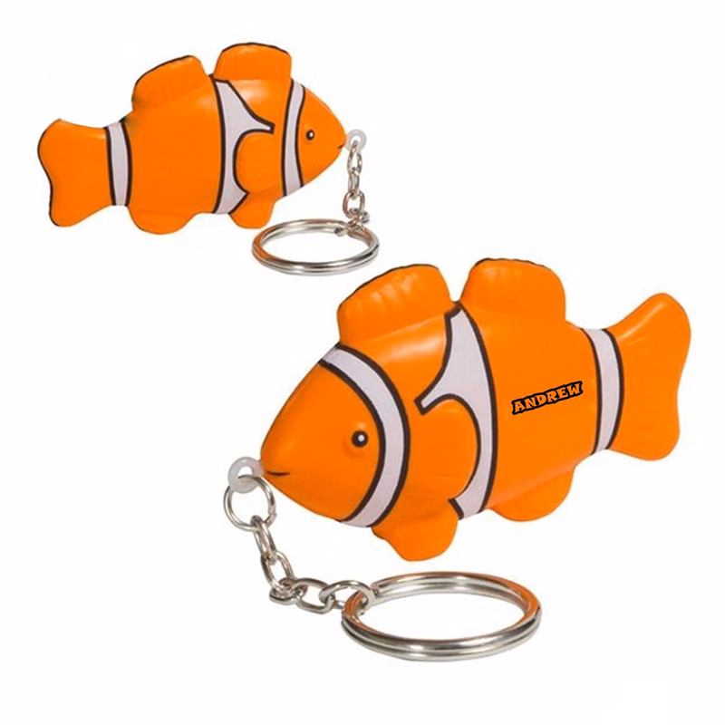 PU Foam Clown Fish Stress Reliever Key Chain