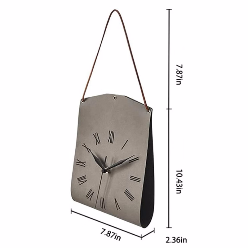PU Leather Contemporary Design Art Wall Clock