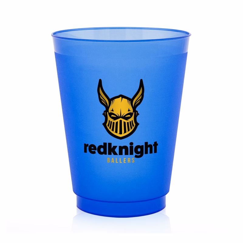 16 oz. Court Side Frosted Plastic Stadium Cup (1 Color Imprint)