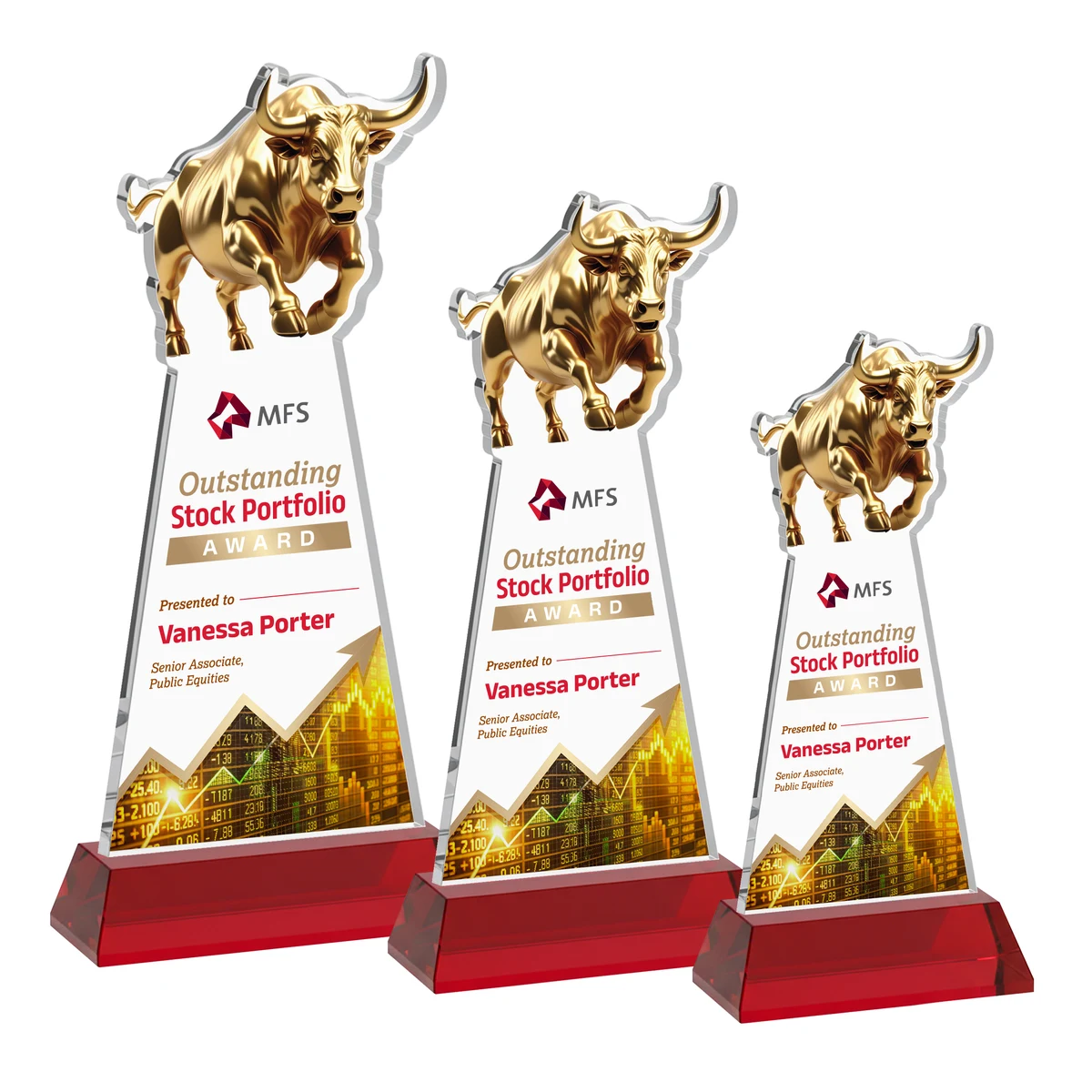 Raging Bull VividPrint™ Award on Hartford Base - Red 1