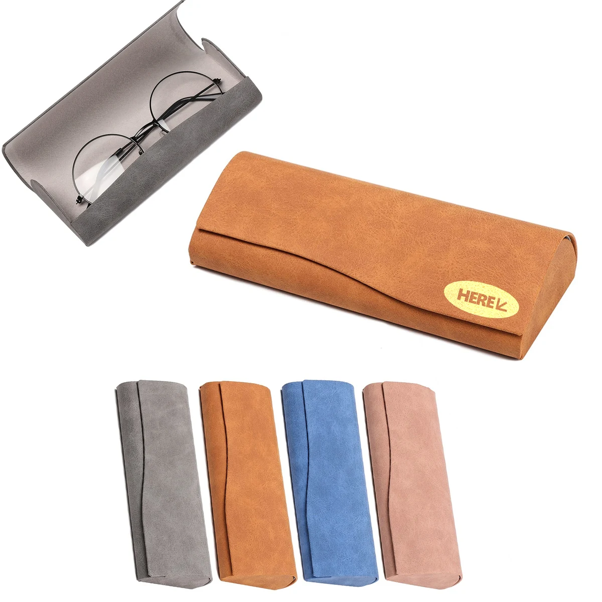 Color-Changing PU Eyeglass Case with Velvet Lining 1
