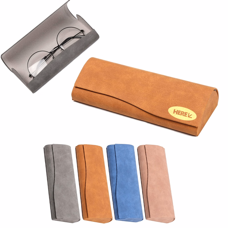 Color-Changing PU Eyeglass Case with Velvet Lining