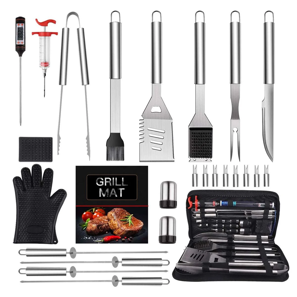 26 Pcs Stainless Steel Grilling 1