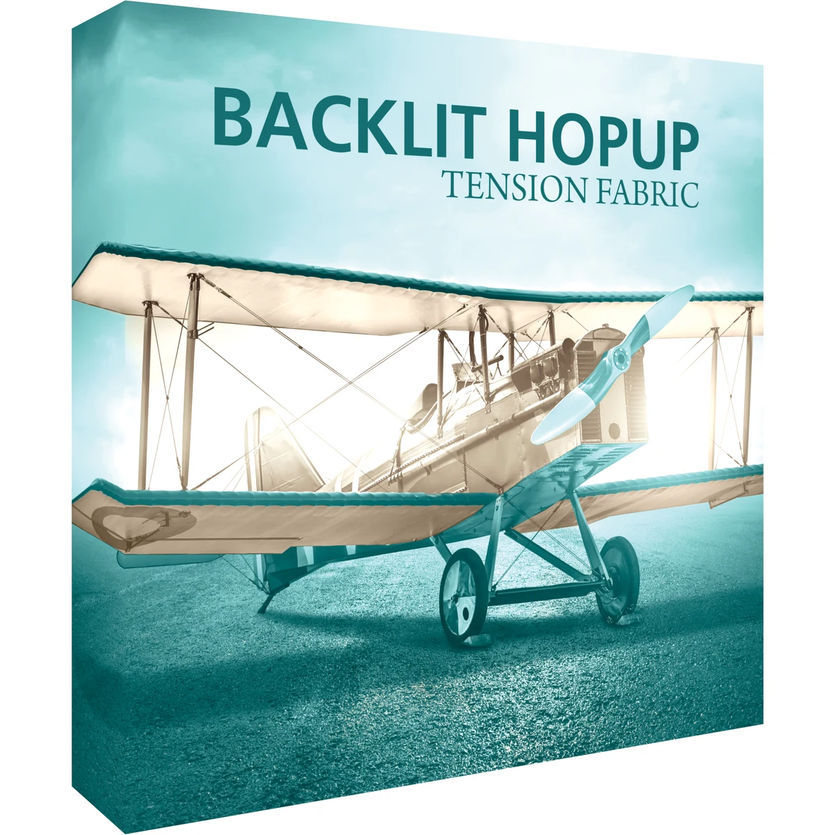 Hopup 5ft Backlit Straight Tabletop Display & Tension Fabric Graphic 1