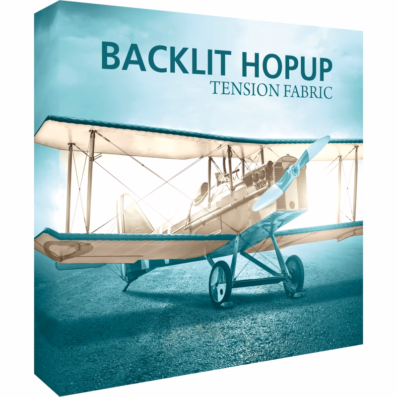 Hopup 5ft Backlit Straight Tabletop Display & Tension Fabric Graphic