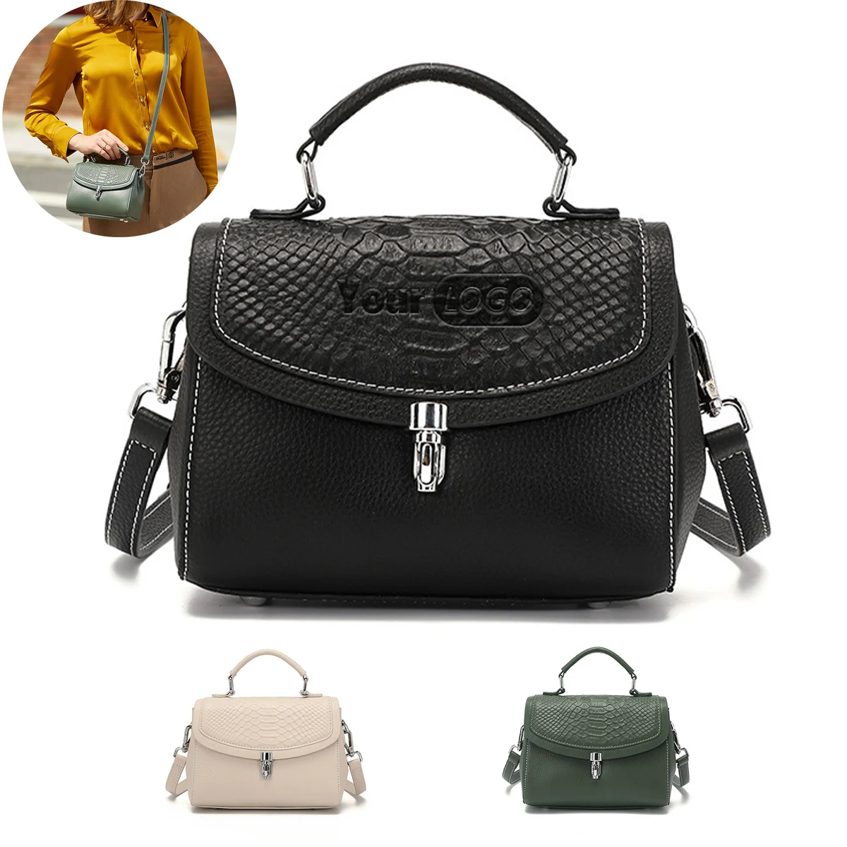 Genuine Leather Casual shoulder cross-body women's bag 1
