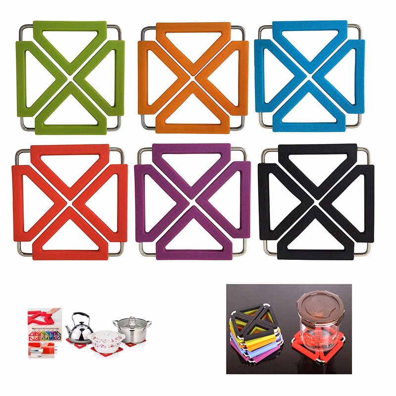 Kitchen Utility Foldable Silicone Trivets