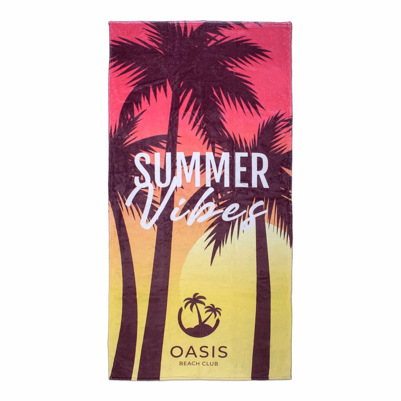 30" x 60" ProColor Luxe Poly Velour Beach Towel