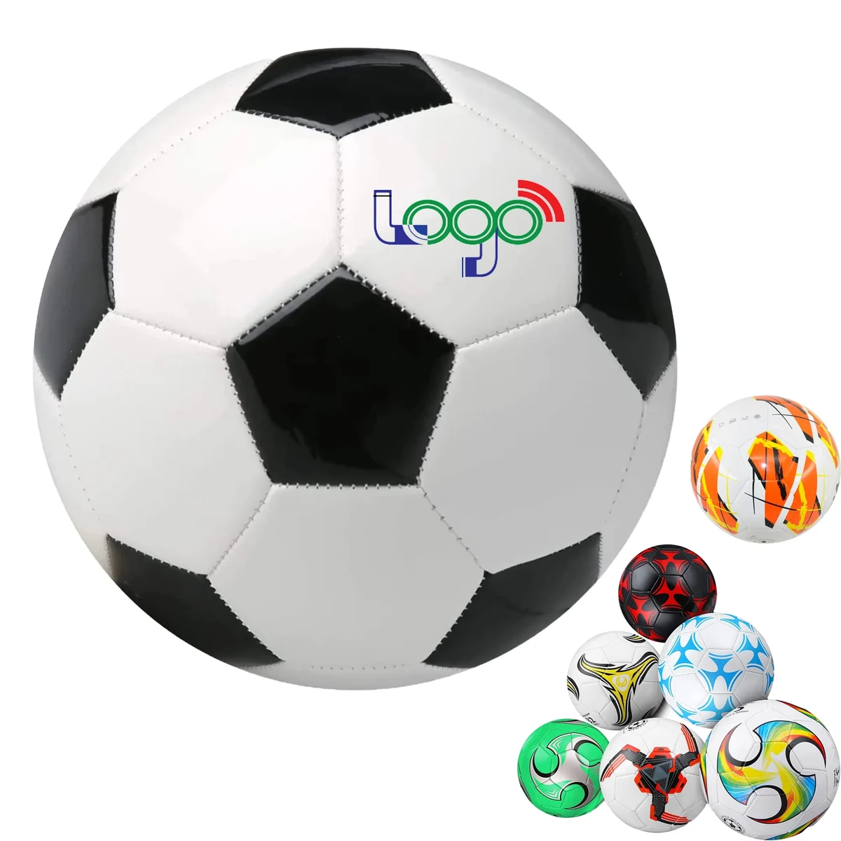 Full Color Logo Toddler PU Soccer Balls Size 5 1
