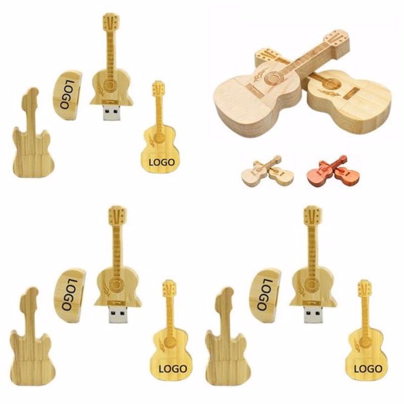 Bamboo Guitar Shaped Usb Driver