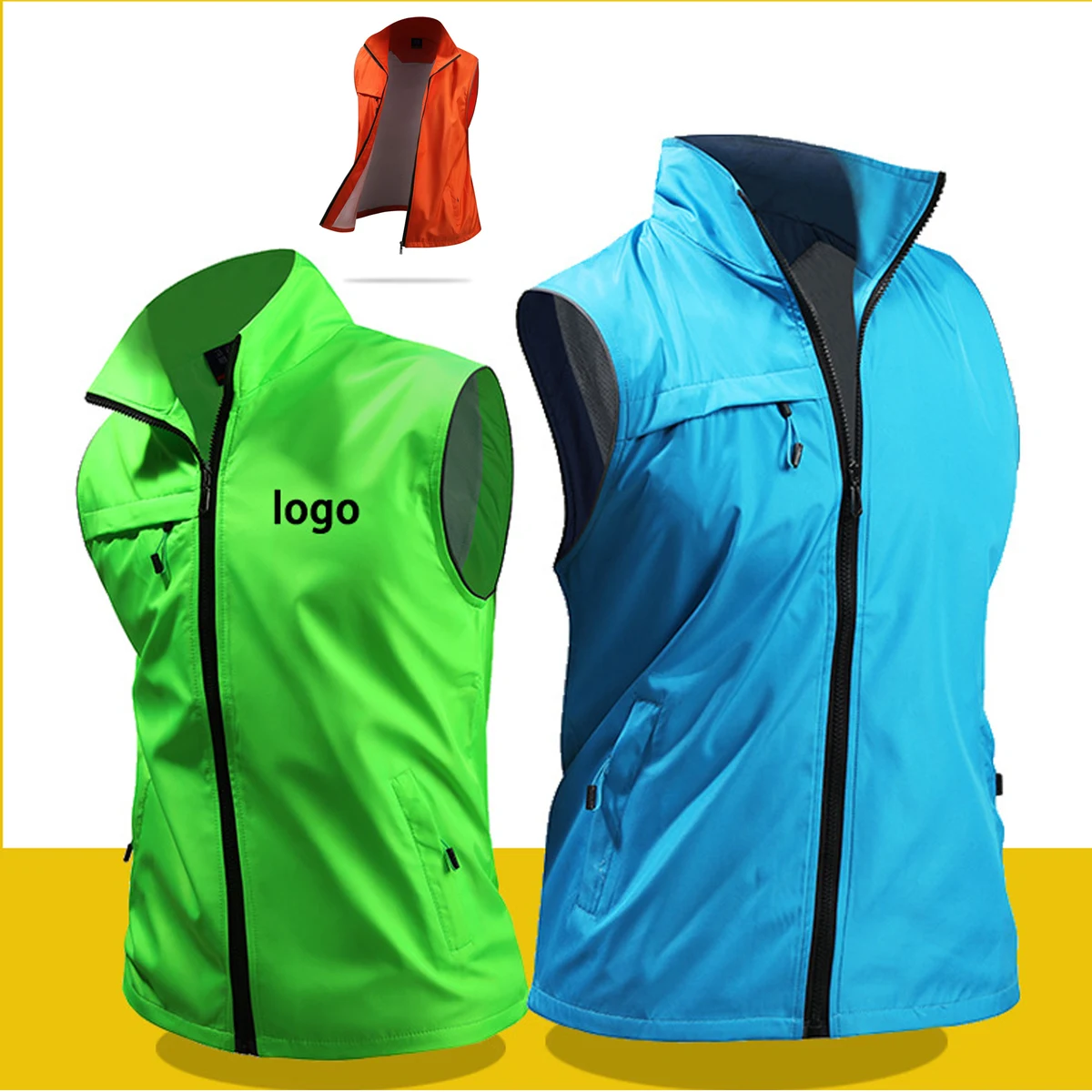 Adult Volunteer Vest Zipper Workwear Waistcoat 1