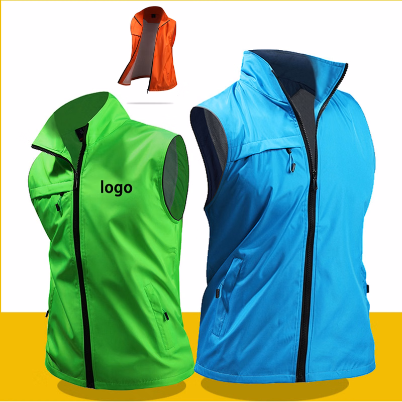 Adult Volunteer Vest Zipper Workwear Waistcoat