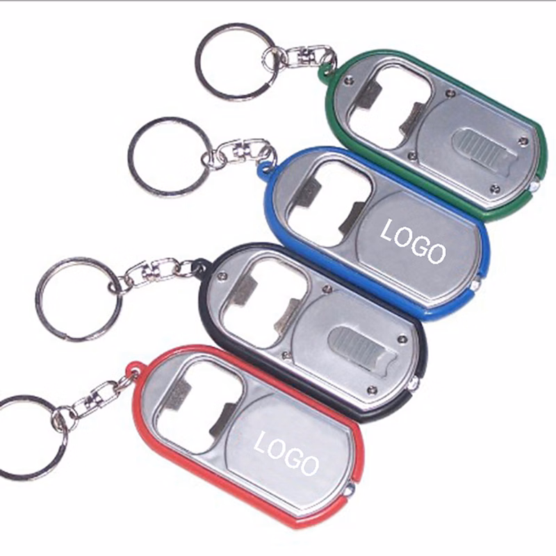 Bottle Opener W/ Flashlight and Key Chain