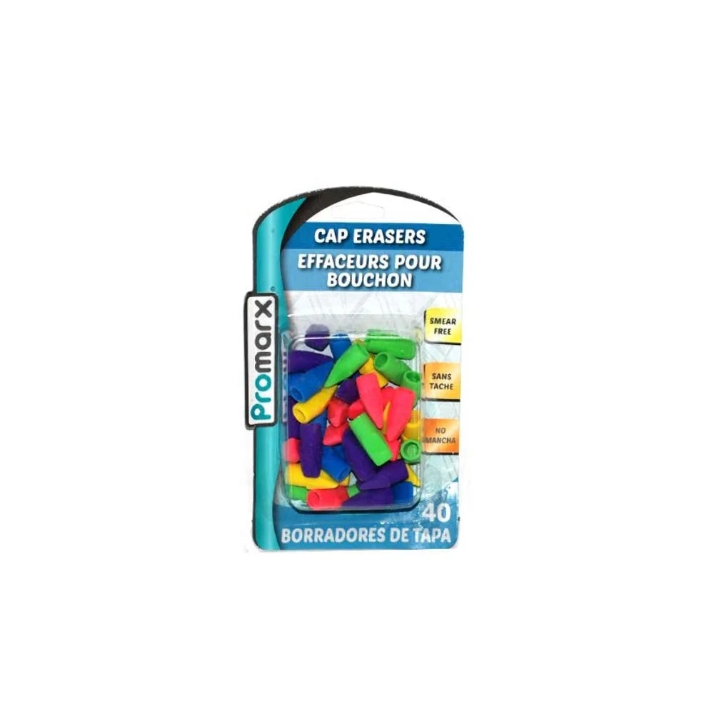 Pencil Cap Erasers - 40 Pack Assorted 1