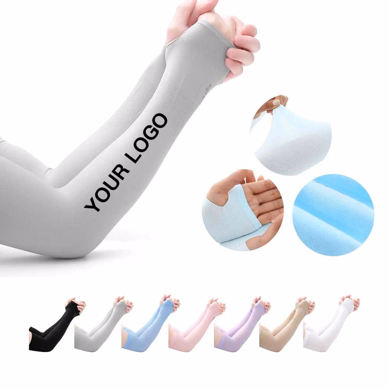 Nylon Ice Silk Arm Sleeves with Sun Protection