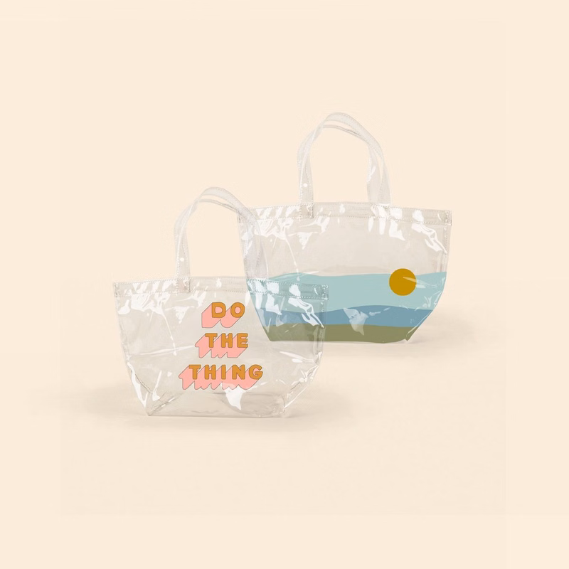 DUMPLING TOTE - CLEAR VINYL