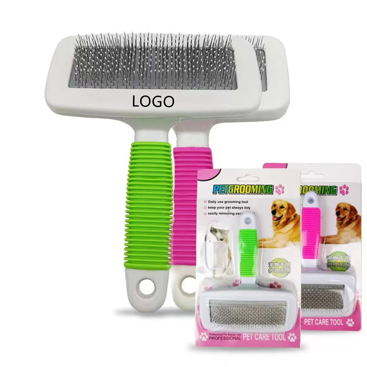Large Firm Slicker Brush For For Long Haired Dogs 1