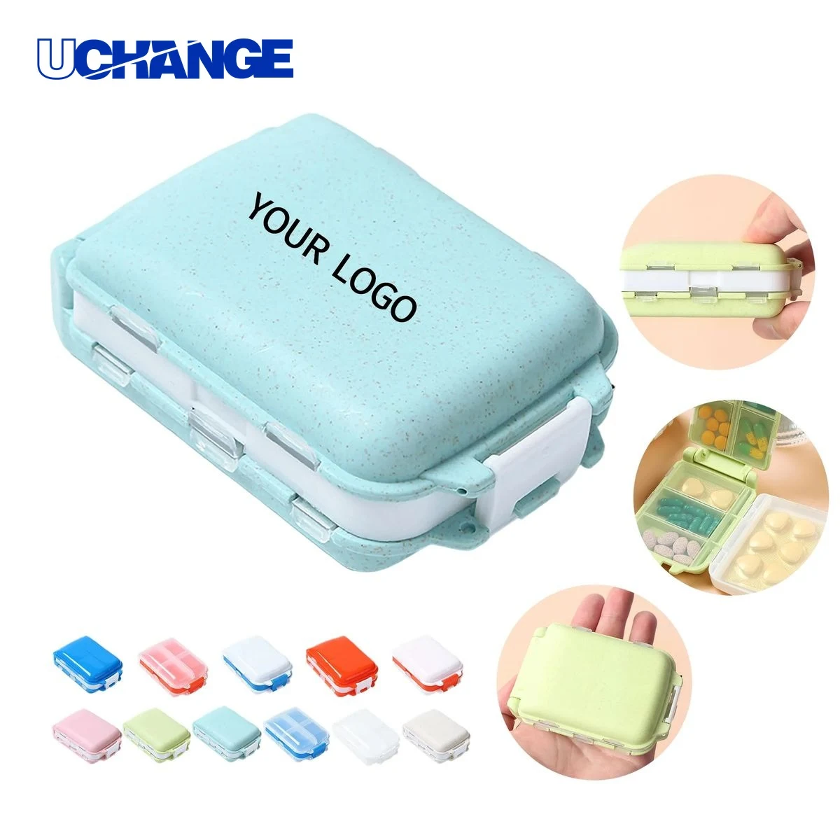 3 Layer Pill Case Organizer Compact with Secure Clasp Closure 1