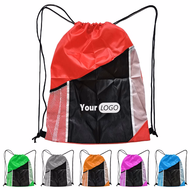 Polyester Durable Drawstring Sports Bag With Extra Storage Options