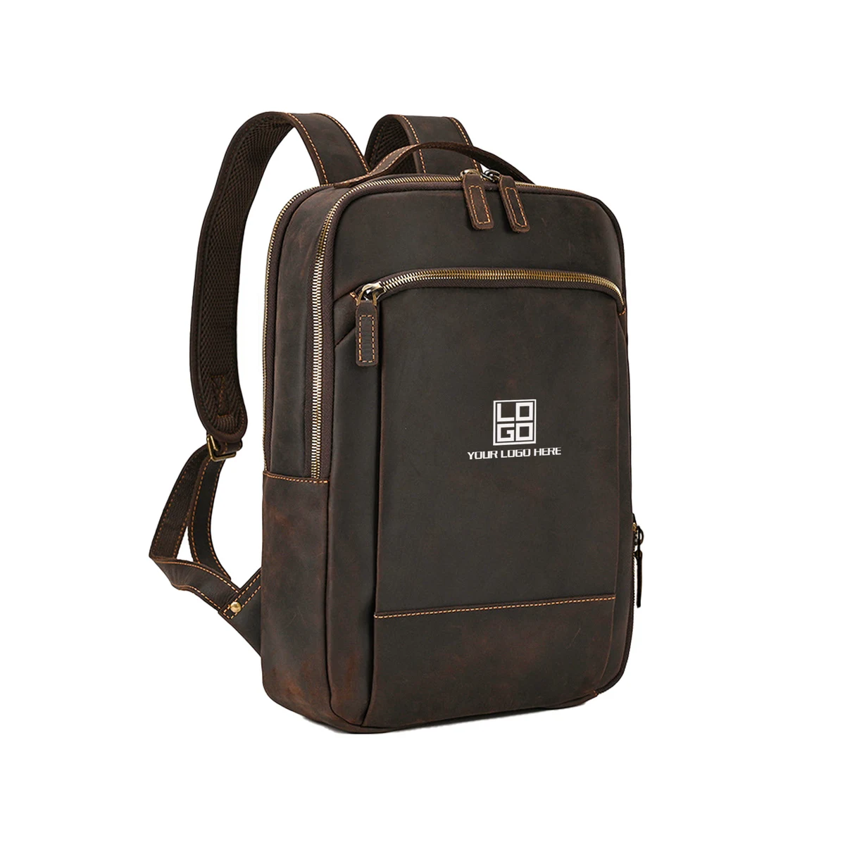 Retro Minimalist Business Casual Leather Backpack 1