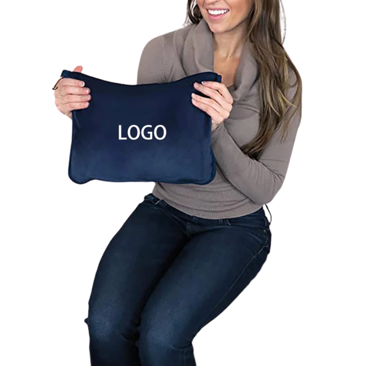 Double-Sided Fleece Blanket for Travel - Minimum 20 Pieces 1