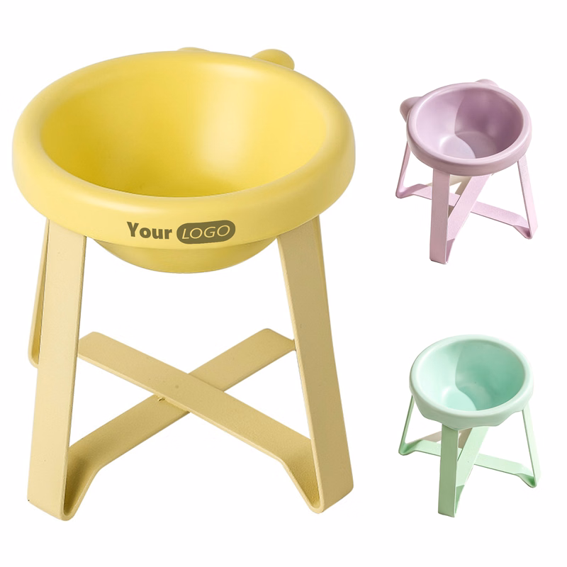 Ceramic High Foot Anti Knock Pet Bowl