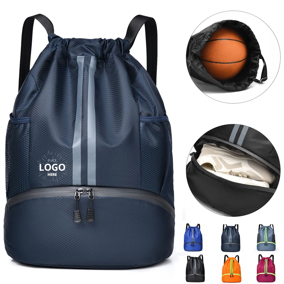 Multi Purpose Oxford Drawstring Sports Backpack 1