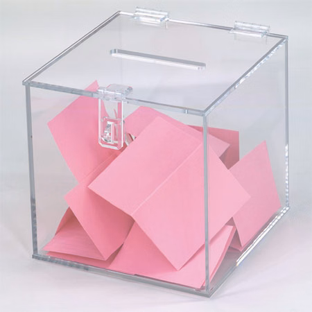 Suggestion/Registration Box, 7.75"w x 7.75"h x 7.75"d