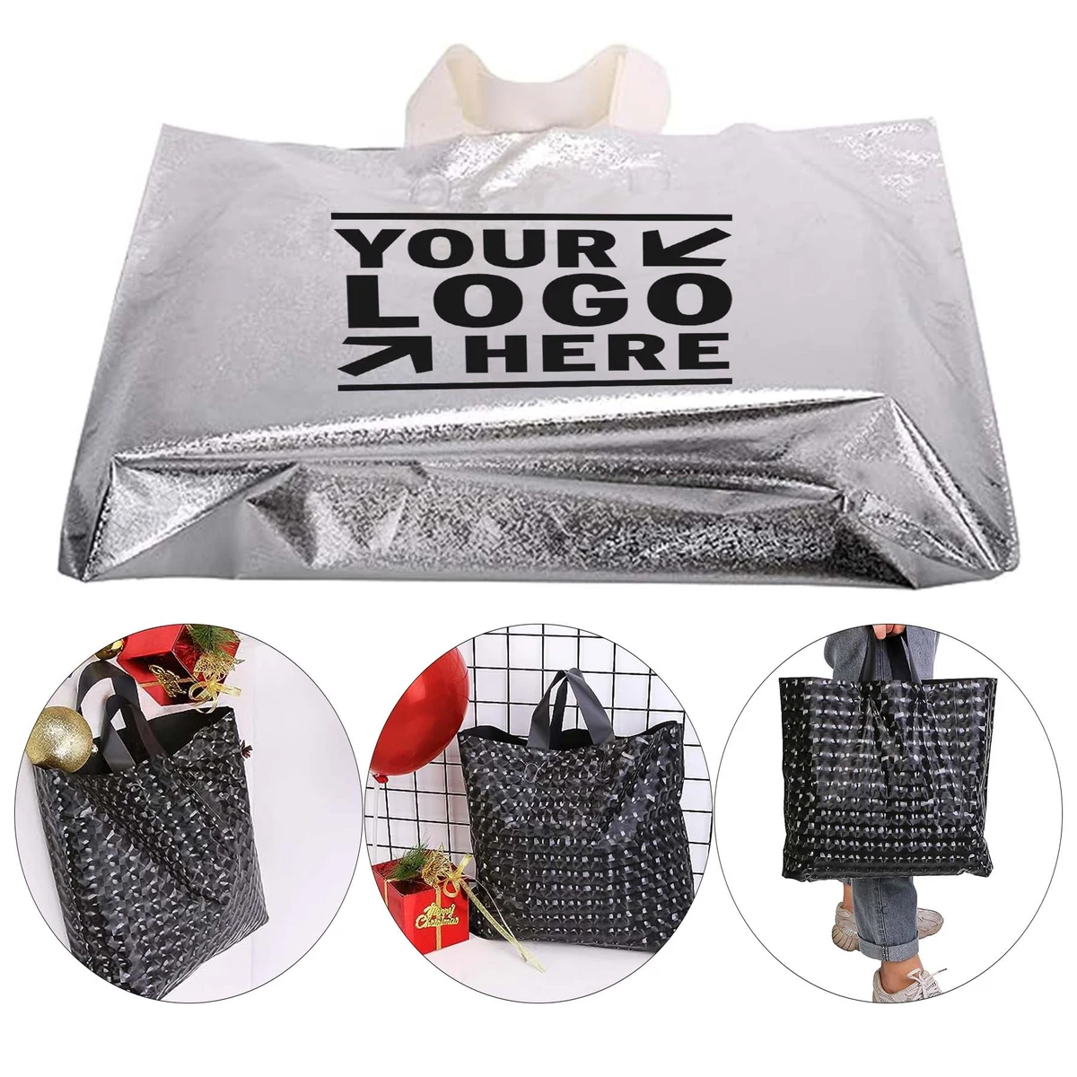 15.7" x 12.2" Retail Clothing Grocery Boutique Shopping Merchandise Handle Bag 1