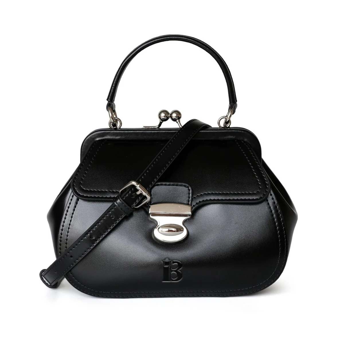PU Leather Clasp Closure Crossbody Bag 1
