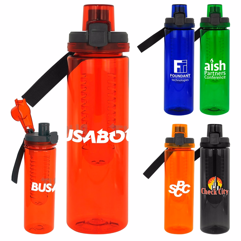 Locking Lid 24 oz. Colorful Bottle With Infuser