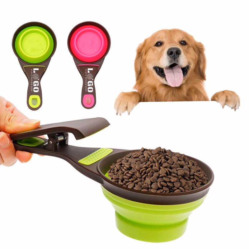 8oz Multifunction Collapsible Pet Scoop Measuring Cup