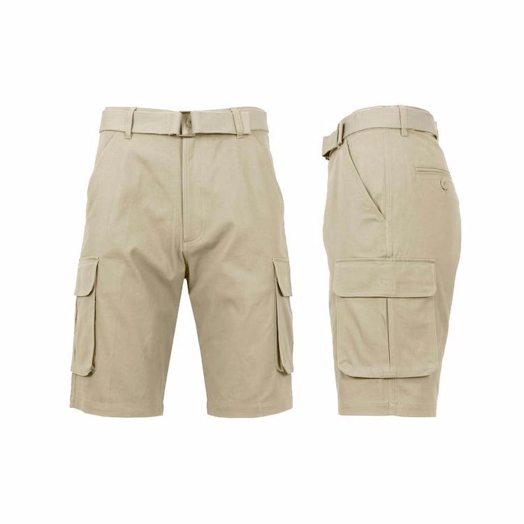 Men's Belted Cargo Shorts - Khaki 30-42