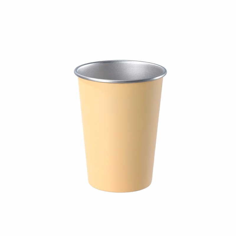16oz Black Stainless Steel Pint Cup With Laser Imprint